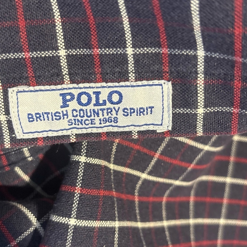 Polo British Country Spirit Blue & Red Plaid Preppy Shirt Size XL - Picture 4 of 5
